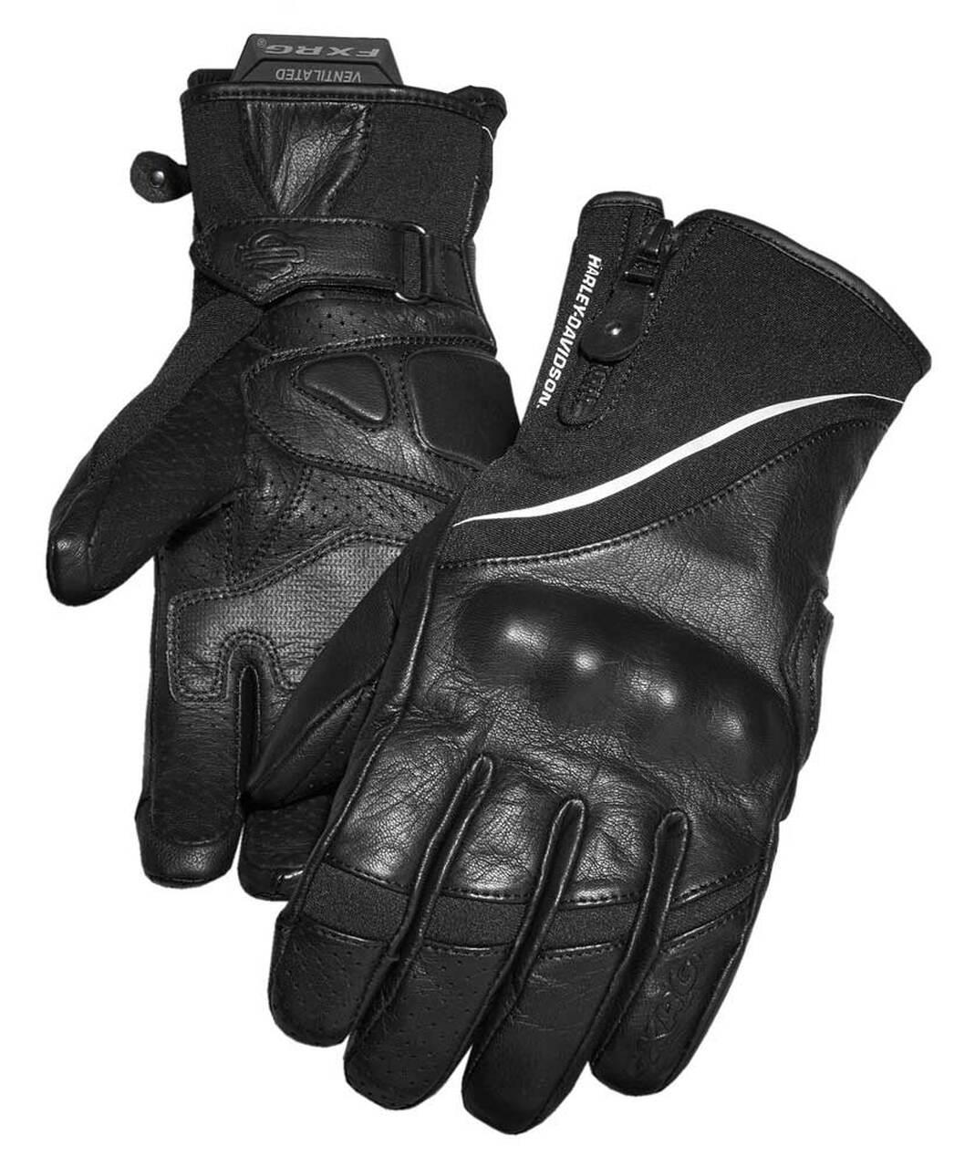 NEW Harley Womens FXRG Dual-Chamber Gauntlet Gloves Black XS 98272-19V