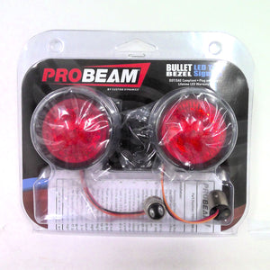 ProBeam Harley Bullet Bezel Rear LED Turn Signal Gloss Black PB-BB-RR-1157BR