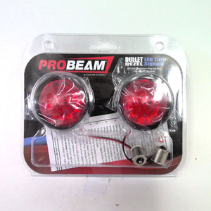 ProBeam Harley Bullet Rear Turn Signal 1156 Black Red Lens PB-BB-R-1156BR