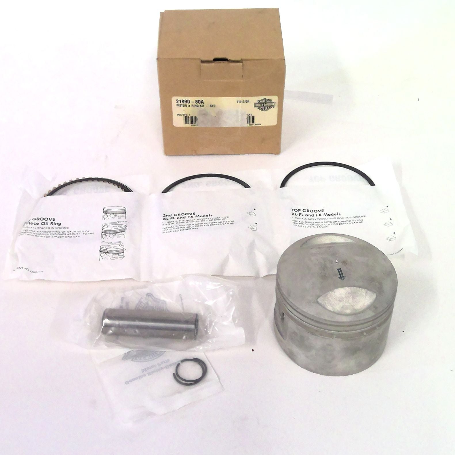 NOS Genuine Harley 197084 Shovelhead Standard Piston & Rings 2199080
