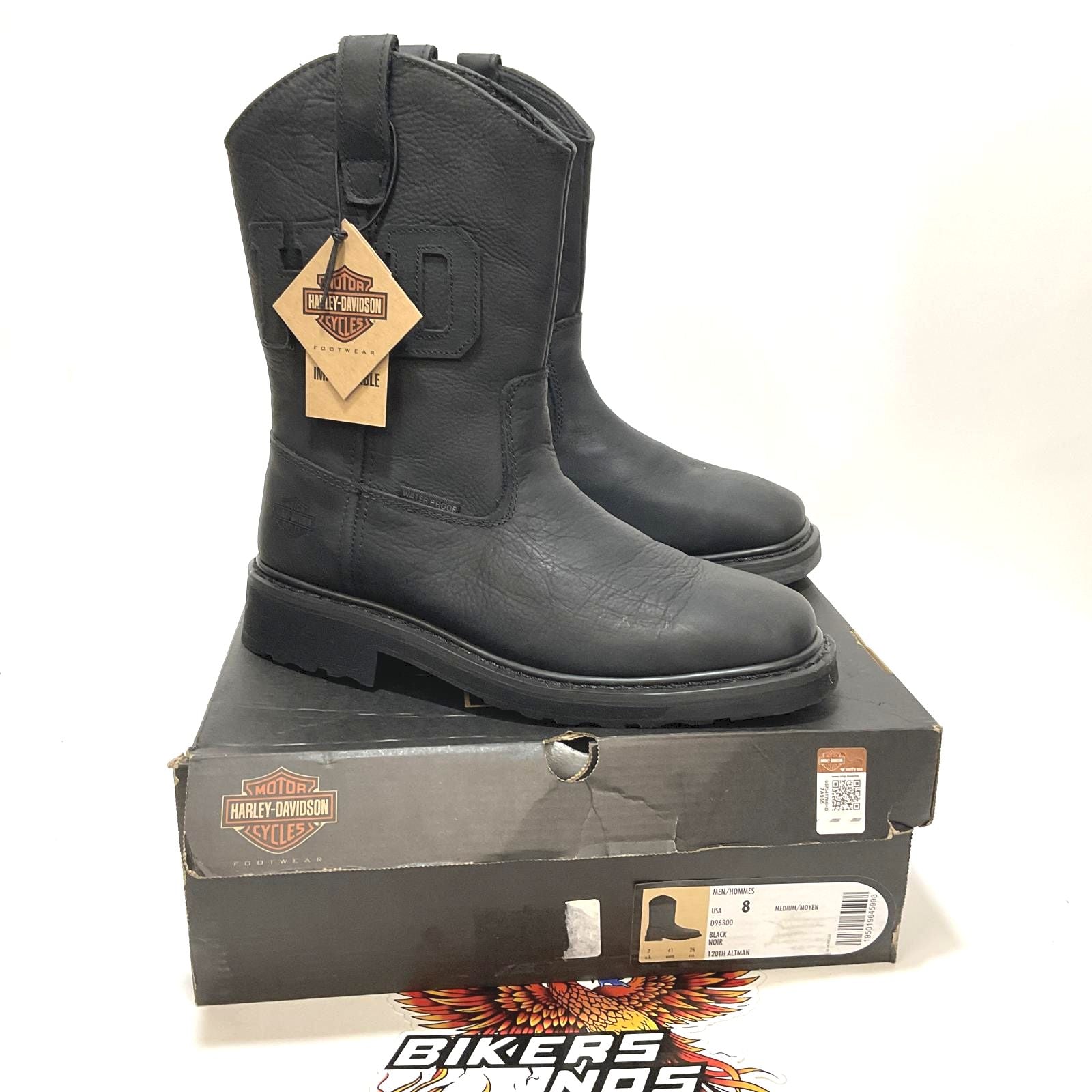 NEW Harley Mens Size 8 120th 10-inch Altman WP Black  display picture 1