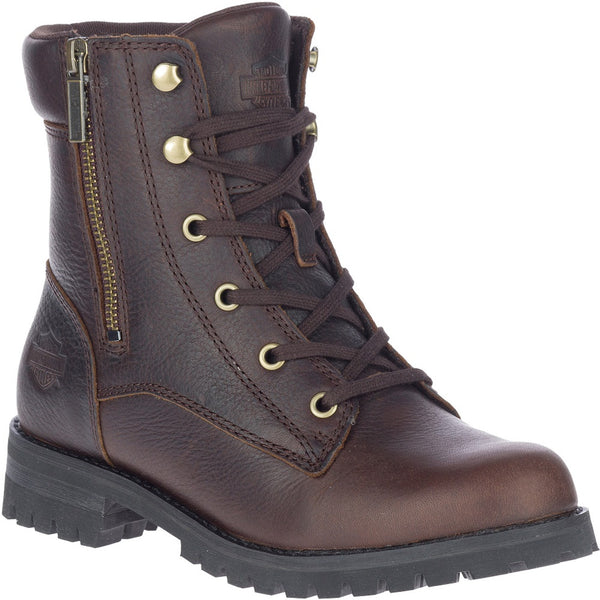emergencia Eh Servicio NEW Harley Nolana 6" Brown Leather Womens Motorcycle Boots Size 8 D847 -  bikersnos.com