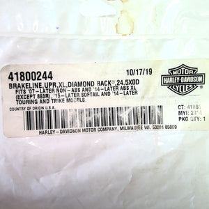 NOS Genuine Harley Diamond Back 24.5" Brake Line 41800244