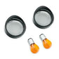 New Genuine Harley Rear Black Clear Bullet Lens Trim Rings 73343-09