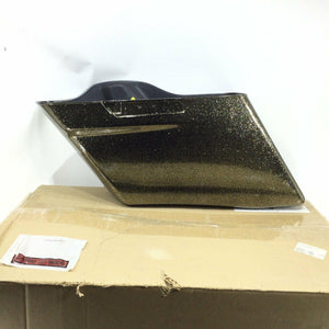 NOS Genuine Harley Black Gold Flake Left Extended CVO Saddlebag 90201077EAI