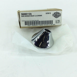 NOS Genuine Harley Davidson FLHX Left Chrome Mirror Base Mount 56000112A