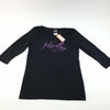 Harley-Davidson Womens Blinding Light B&S Tulip Back Black 3/4-Sleeve T-Shirt MD