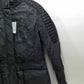 NEW Harley Womens Black Label Leather-Trimmed Parka/Coat Removable Liner XL