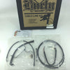 BURLY 13" Ape Hanger Handlebar Vinyl Blk Cable/Brake Line Kit Touring 0610-0814