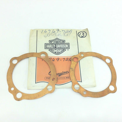 NOS Genuine Harley Ironhead 72-E73 Sportster Head Gasket Copper 2 ea 16769-72A