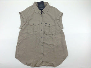 NEW Harley Womens Rayon Sleevless Button Up Shirt Small 96385-16VW/000S