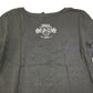 NEW Genuine Harley Womens Stitched 1/2 Sleeve Scoop Neck Shirt Smoke Gray Small