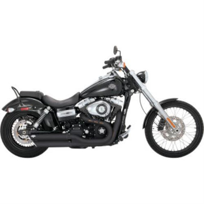 Vance Hines Twin Slash 3" Mufflers Black 2008-2017 Harley Dyna FXDF FXDWG 46845