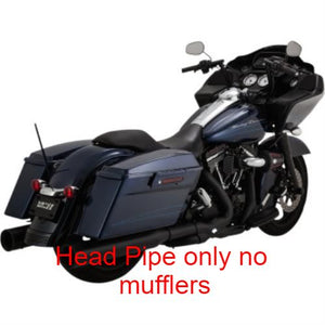 NEW Vance Hines 2009-2016 Harley Touring Power Duals Headpipes Black 46832