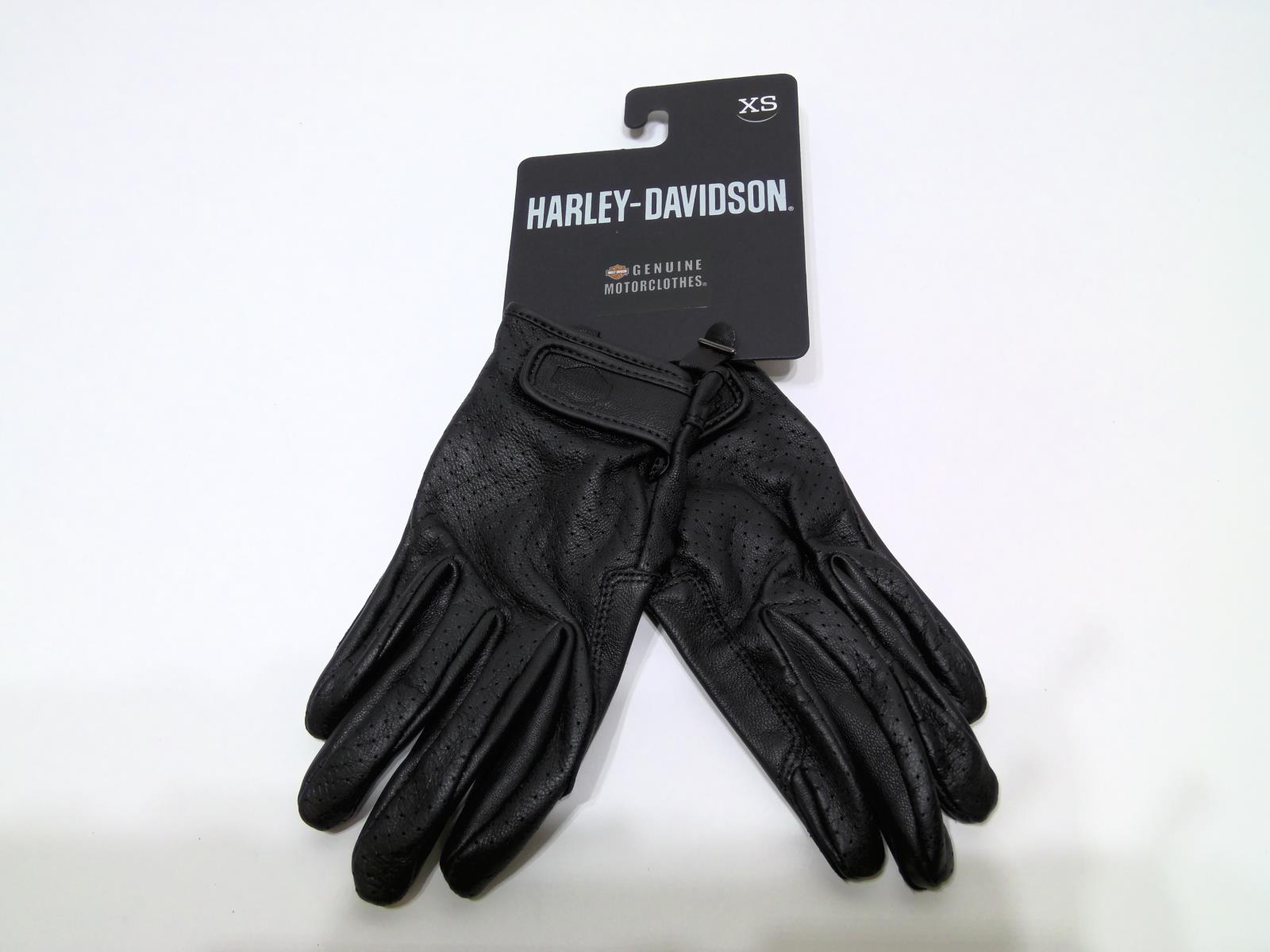 NEW Women's Harley Davidson Perforated Leather Glove XS 97100-21NW/O00