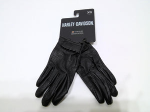NEW Women's Harley Davidson Perforated Leather Glove XS 97100-21NW/O002S