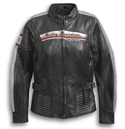 NEW Harley Womens Adraga Waterproof Leather Jacket 3 Vent S 98010-20VW/O000S