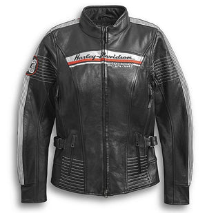 NEW Harley Womens Adraga Waterproof Leather Riding Jacket XS 98010-20VW/O002S