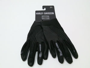 Harley Women's Sidari Mixed Media Full-Finger Gloves Black Size XL 98161-20VW