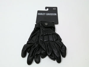 Harley-Davidson Women's Fairhaven Touchscreen Leather Gloves Black XS 98328-19VW