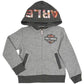 New Harley-Davidson Girls Rose Gold Fleece Hoodie Foil Print Size 4 6521033