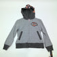 New Harley-Davidson Girls Rose Gold Fleece Hoodie Foil Print Size 4 6521033