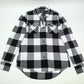 New Harley Women's Buffalo Plaid Long Sleeve Woven Shirt White XS 96240-21VW