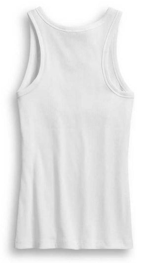 NEW Harley-Davidson Women's #1 Retro Sleeveless Tank Top White 1W 96399-20VW