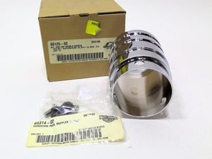 New Genuine Harley Chrome Grooved Muffler Endcap 65125-02