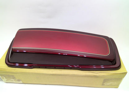 NOS Genuine Harley CRIMSON Candy Red Sunglo Left Saddlebag Lid 90626-08CPR