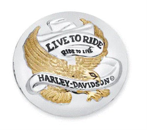 NEW Genuine Harley Chrome Live to Ride Brake Caliper Insert 1.375"  99661-92