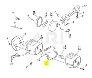 New Genuine Harley 1987-1999 Softail Touring GASKET TAIL LAMP LENS 68027-90