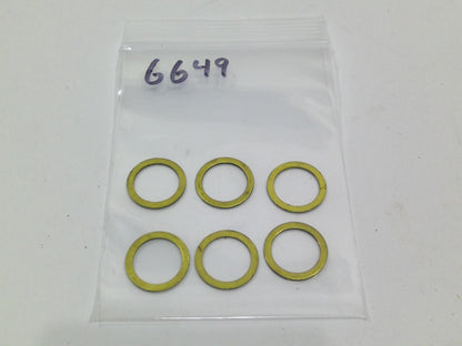 NOS Genuine Harley 6pc Adjustable Fork Washers  9/16 x 3/4 x 1/2  6649