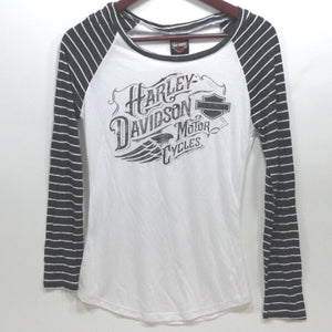 NEW Harley-Davidson Womens Incremental Delusions Long Sleeve Raglan Tee Small