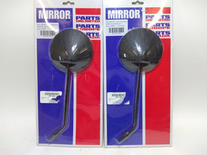 Parts Unlimited Set Of 2 Black Universal Scooter Mirrors 0640-0972
