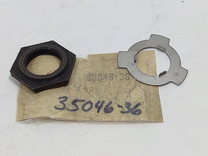 NOS Genuine Harley 36-86 Big Twin Main Shaft Nut And Lock Washer Kit 35046-36