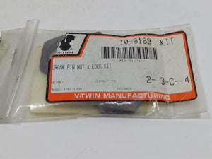 V-Twin Crank Pin Nut and Lock Kit 1957-1981 Harley XL 10-0183 23967-79