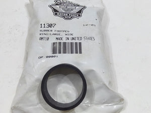 NOS Genuine Harley 10pc Large Wide Rubber Footpeg Rings 11307