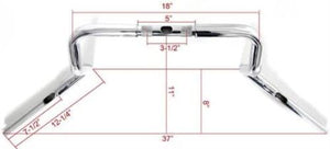 Demon's Cycle 13" Krator Chrome Harley Batwing Ape Hanger Handlebars 121483