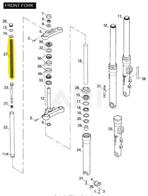 NOS Genuine Harley 2006-2017 Dyna Fork Spring 46610-06
