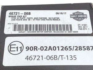 NOS Genuine Harley 2006-2007 Softail Brake Pad Kit 46721-06B