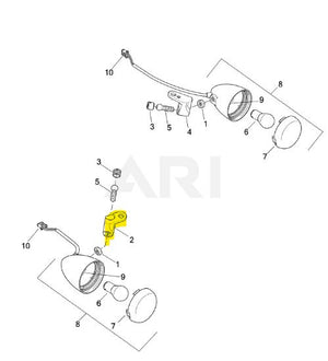 NEW Genuine Harley Softail Dyna Right Black Turn Signal Mount Bracket 67800630