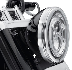 NEW Genuine Harley 2018up Softail CHROME 7" Defiance Headlamp Trim Ring 61400432