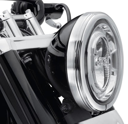 NEW Genuine Harley 2018up Softail CHROME 7" Defiance Headlamp Trim Ring 61400432