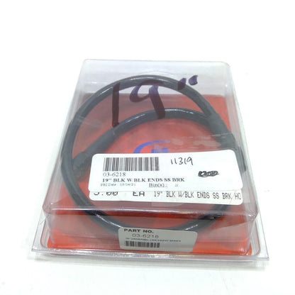 Goodridge Black 19" Motorcycle Stainless Steel Brake Line 03-6218 11319