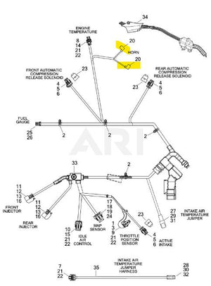 NEW Genuine Harley 2pc Horn Female Flag Wiring Terminals 72283-09