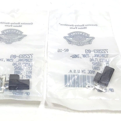 NEW Genuine Harley 2pc Horn Female Flag Wiring Terminals 72283-09