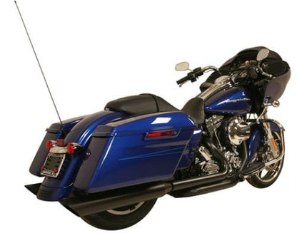 New Rush Gangster Black 4? Slash Down Mufflers 2017 Up  Harley Touring 32S11-300