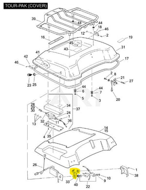 NEW Genuine Harley Tour Pak Power Lock Bracket 2008-2013 CVO Ultra 79135-08