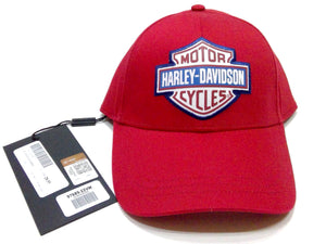 NEW Genuine Harley Red Liberty Bell Bar and Shield Baseball Cap hat 97689-22VW